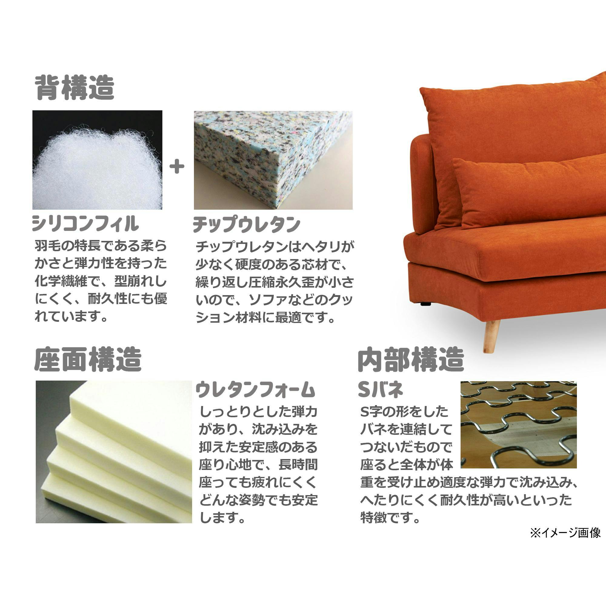 to meet ソファー タピオカ オレンジ 3人掛け おしゃれ ソファ 三人