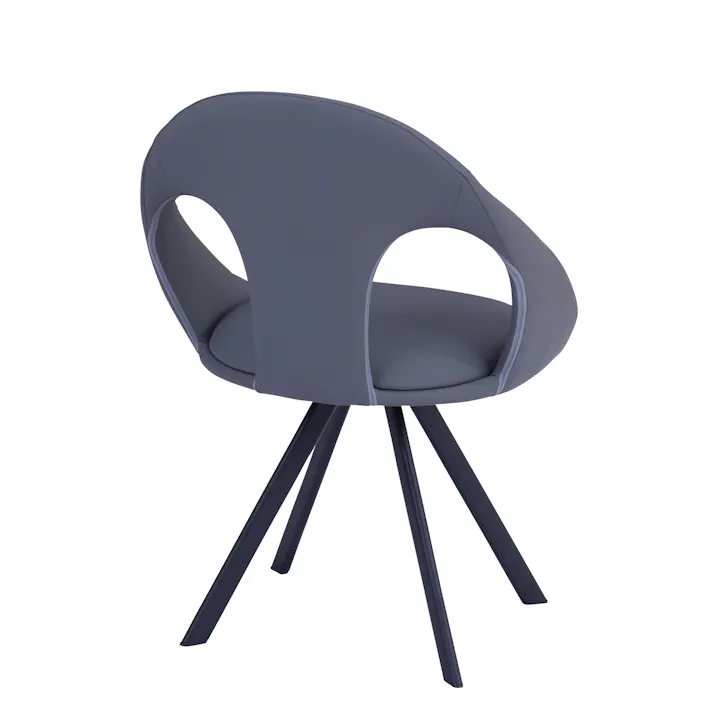 to meet チェア アーロン ナチュラル 椅子 イス いす ダイニングチェア アーロン ナチュラル 背付き 回転 スチール脚 PVC 合皮 アーロン 356201 おしゃれ 立ち座りしやすい オートリターン【別送品】