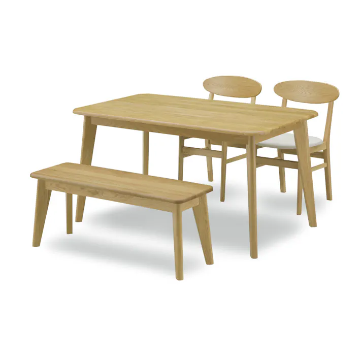 to meet D4点セット バレーナ オークナチュラル バレーナ ベンチ OAK 201094 ダイニングテーブル ダイニングセット 食卓【別送品】