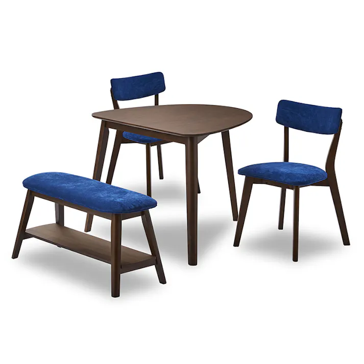 to meet D4点セット ピングー ブラウン ピングー ベンチ BR(座BL) ★ 287550 ダイニングテーブル ダイニングセット 食卓【別送品】