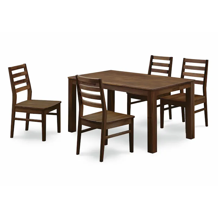 関家具 to meet 大川家具 D5点セット(135) オーズ3 ブラウン(WN) オーズIII WN (板座) ダイニングテーブル 348330 (配送方法:軒下渡し) 4550139483305【別送品】
