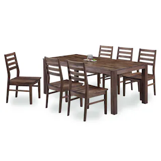 to meet D7点セット(180) オーズ3 ブラウン(WN) オーズIII WN (板座) 348348 ダイニングテーブル ダイニングセット 食卓【別送品】