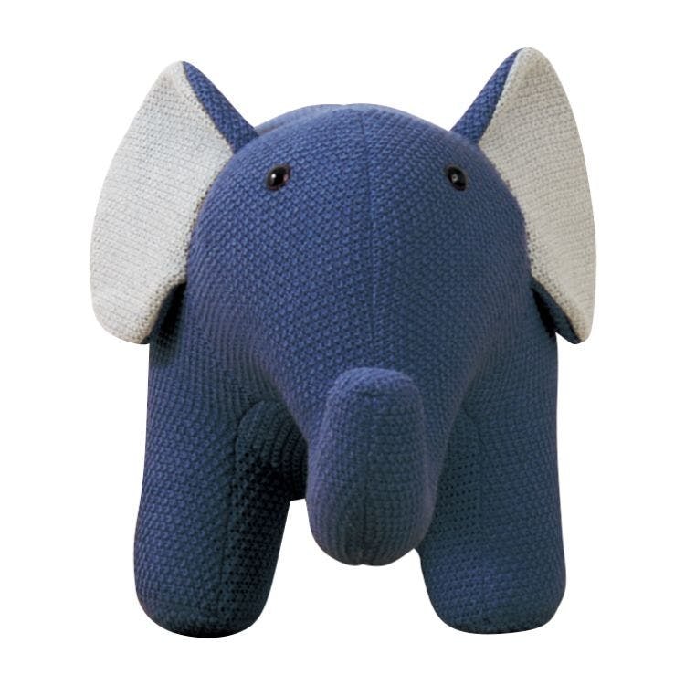 to meet ぬいぐるみ スプーンミーゾウ ブルー スツール アニマル 布地