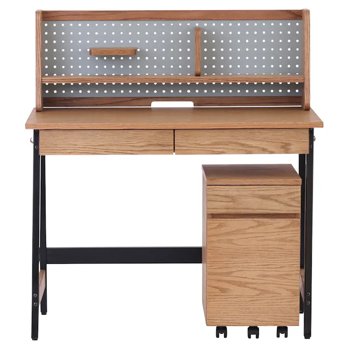 to meet 学習机 ブレーム ツートン シンプル おしゃれ 勉強机 子供 学習デスク コンパクト 在宅ワーク デスクセット 学習机セット デスク ブレーム 379900 有孔ボード 物置 ワゴン【別送品】