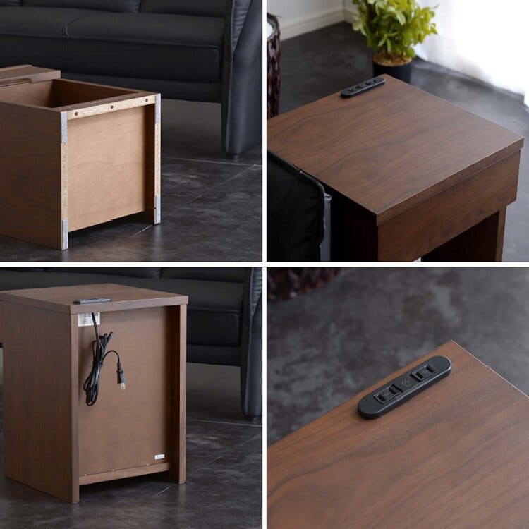 sleeping ナイトテーブル トネリ タモブラウン 幅35cm タモ材 123929