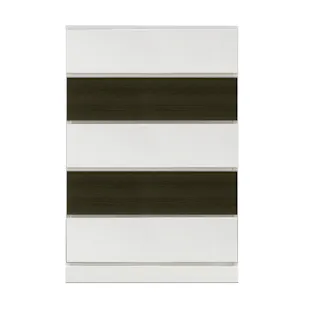 チェスト ジェラード ダークブラウン/ホワイト 幅80cm 5段 シート張り 収納家具 タンス 箪笥 232014 ツートン 洋服 物入れ【別送品】