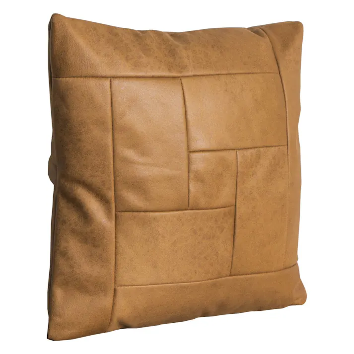 COMFORM(CRASH コンフォーム) ソファ ドロップ キャメル レザーテックス フェザー リビング 椅子 286139 本革風 パッチワーク おしゃれ【別送品】