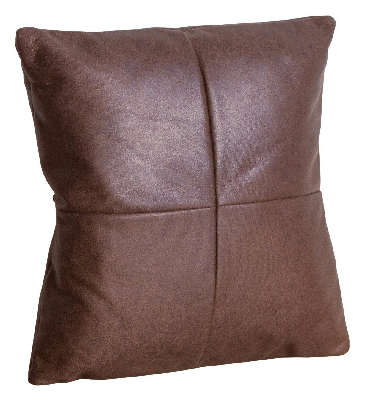 ◇美品　ドイツ製　Carma　クッション　ペア　シープ調　ブラウン COMFORM(CRASH コンフォーム) ソファ クロス カカオ レザーテックス