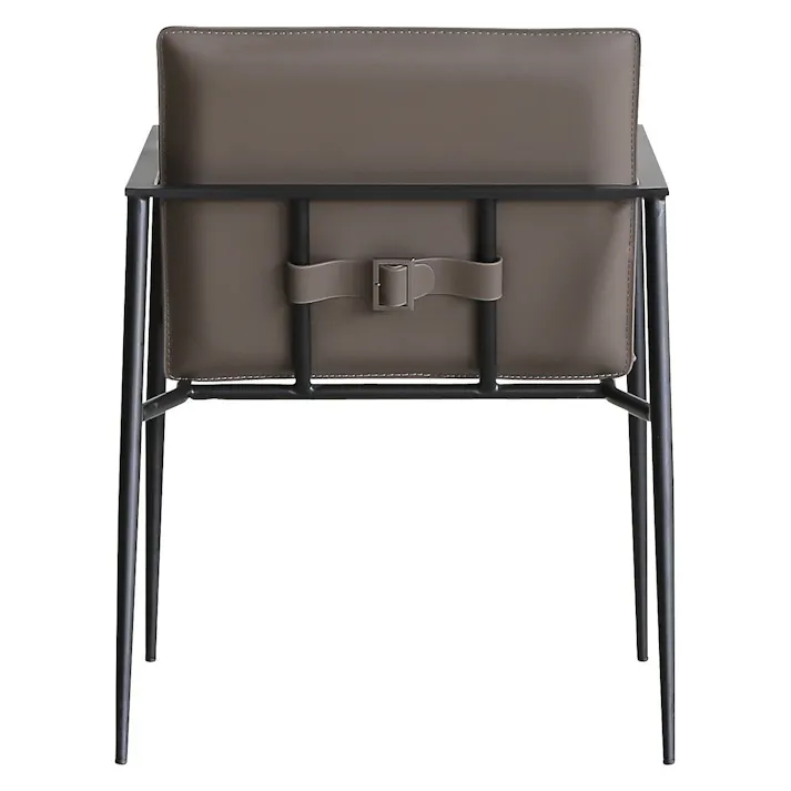 yuu(CRASH ユー) ラウンジソファ ハーネス グレージュ リサイクルレザー スチール チェア ラウンジチェア 椅子 308161 スタイリッシュ モダン おしゃれ【別送品】