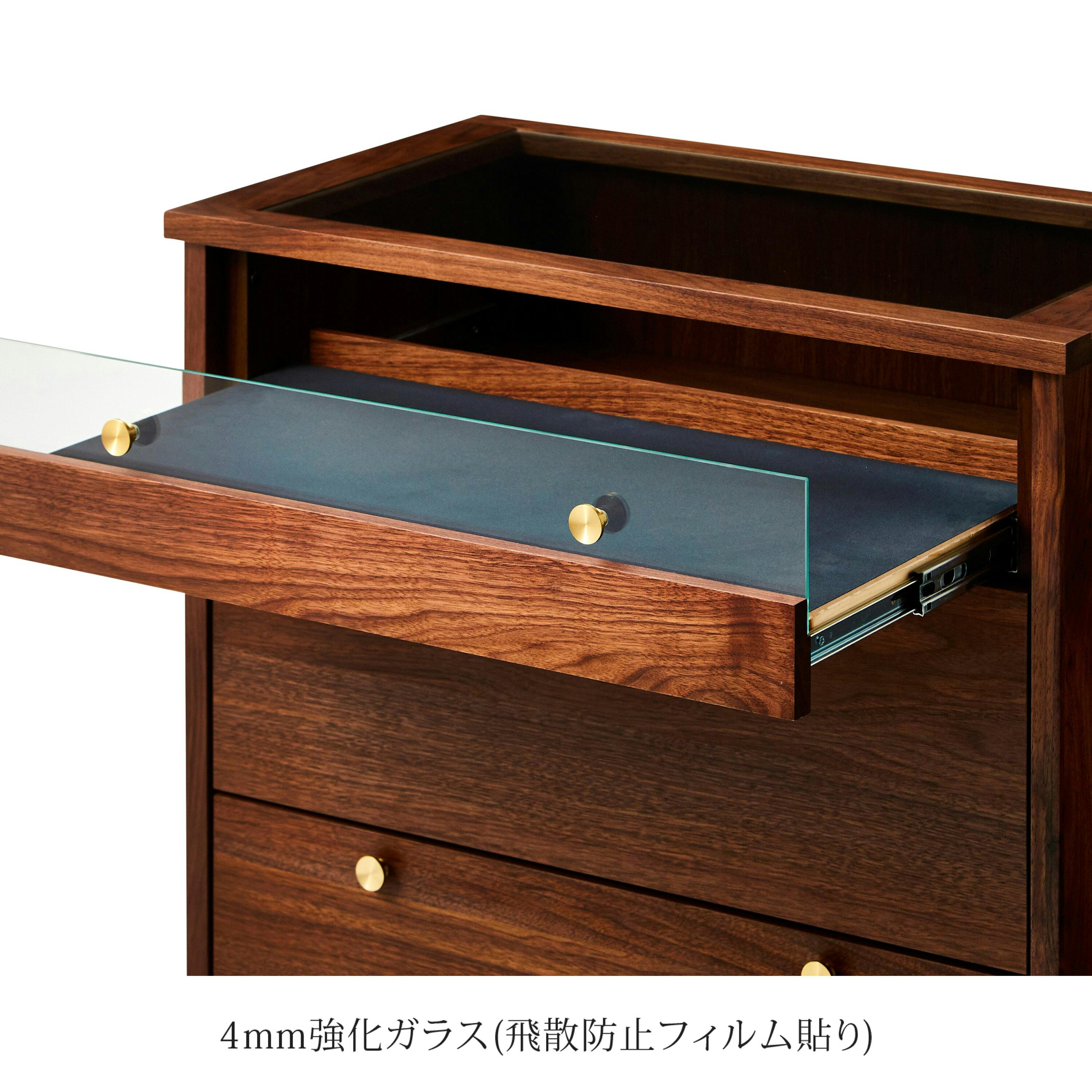 送料込み ウォルナット調チェスト　棚　収納家具　美品 NIPPONAIRE(ニッポネア) チェスト コーニス ウォールナット