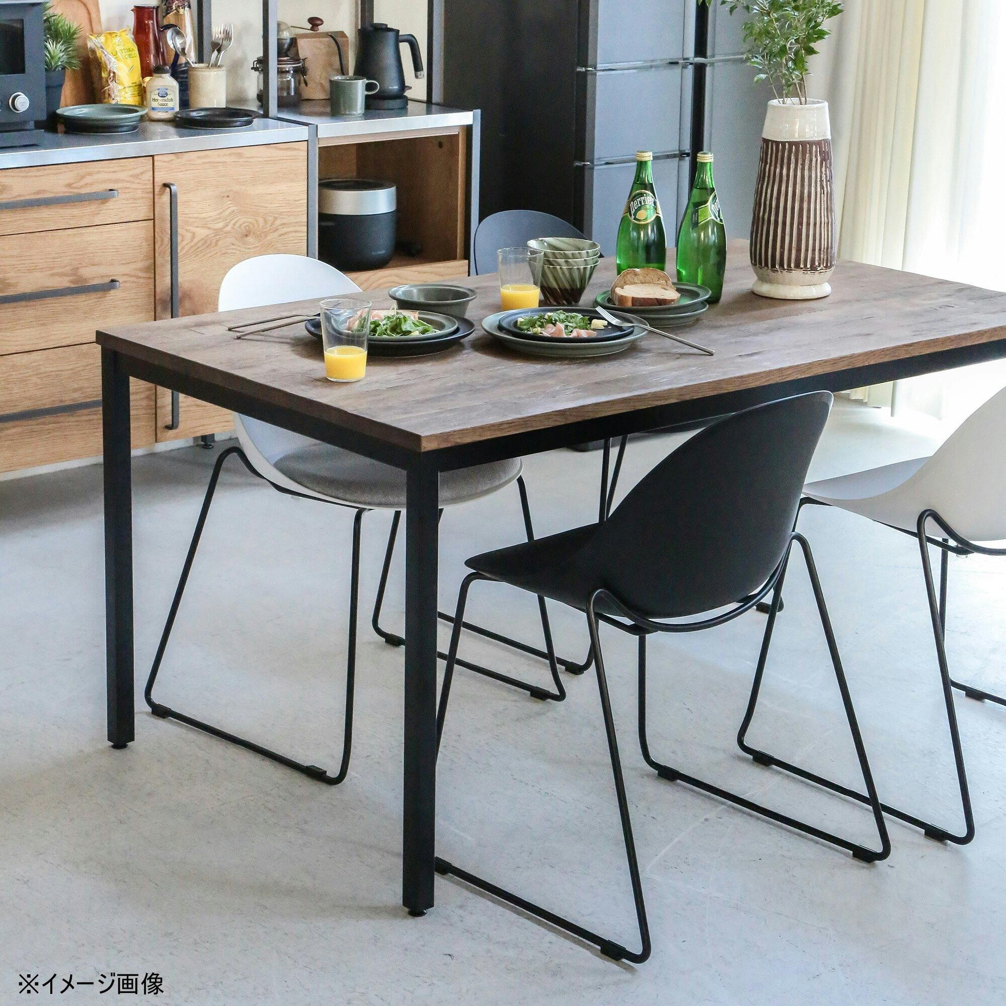 ダイニングチェア④ W475×D535×H810mm yuu(CRASH ユー) チェア ケープ ブラック リサイクルレザー スチール