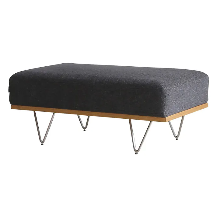 COMFORM(CRASH コンフォーム) ソファ イット ロイヤルブラック/ダークグレー スツール ファブリック リビング 椅子 330229 アシンメトリー モダン スタイリッシュ【別送品】