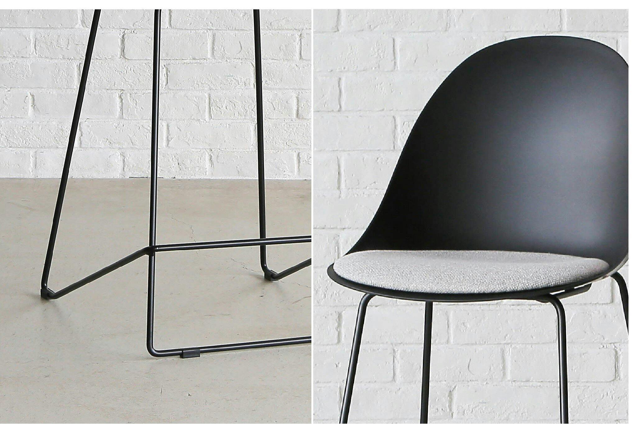 eco53　カウンターチェア　黒 木製 カウンターチェア CCK555CA 背無 椅子 コンパクト 座面高60cm