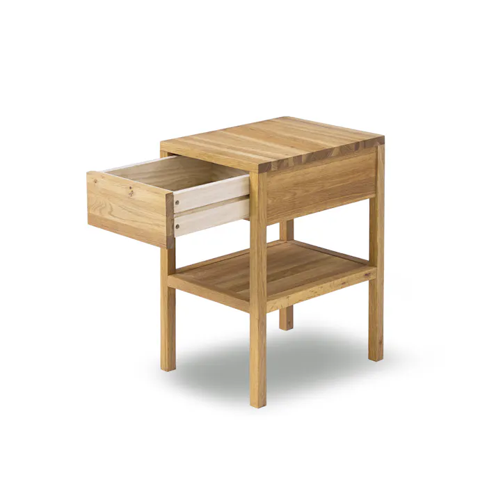 sleeping ナイトチェスト カスト オークナチュラル オーク材 節有りオーク チェスト 収納家具 寝室 347453 コンパクト おしゃれ 大容量【別送品】