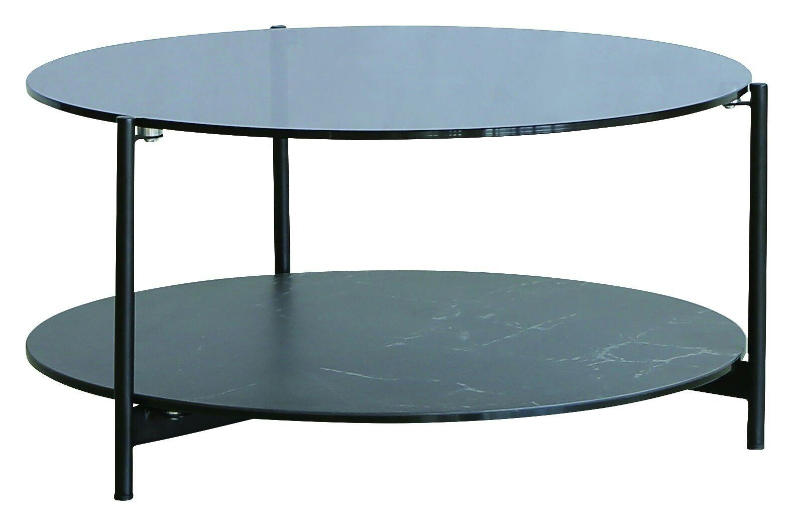 yuu(CRASH ユー) センターテーブル ケイト ブラック 幅77cm