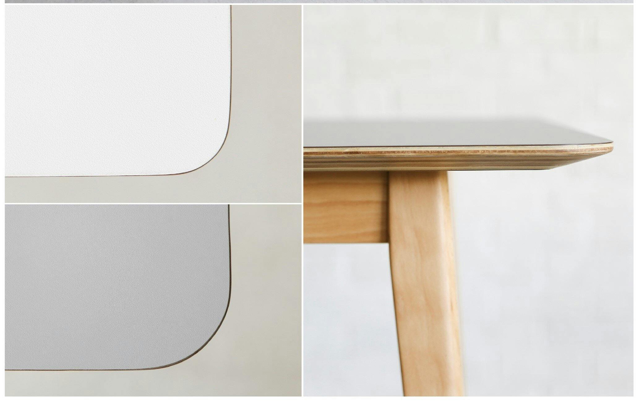 yuu(CRASH ユー) ダイニングテーブル フォックス ホワイト 幅160cm 天