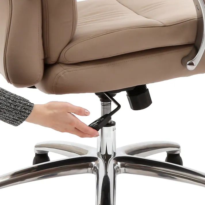 WINcase オフィスチェア グラント ベージュ ハイタイプ アルミニウム シルキーファイバー デスクチェア 事務椅子 ワークチェア 椅子 チェア 仕事椅子 359142 座り心地 在宅 快適【別送品】