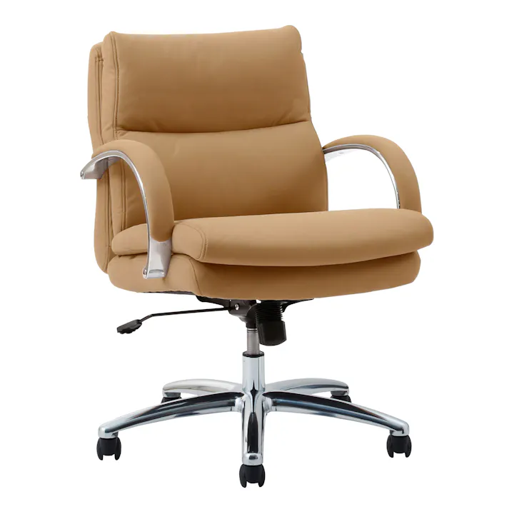 WINcase オフィスチェア グラント キャメル ロータイプ アルミニウム シルキーファイバー デスクチェア 事務椅子 ワークチェア 椅子 チェア 仕事椅子 359144 座り心地 在宅 快適【別送品】