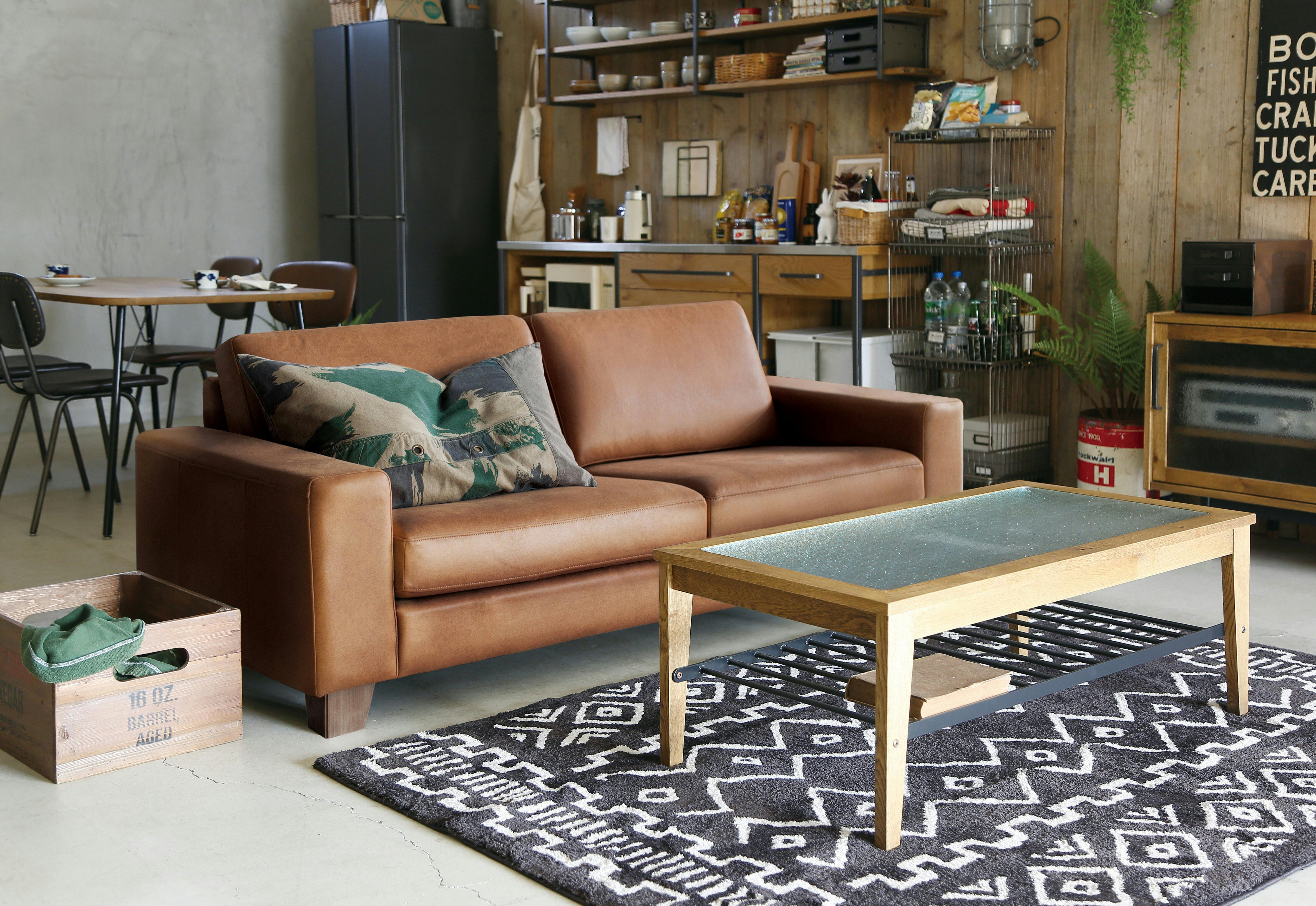 スマッシュ 2人掛け ソファ レザーテックスキャメル　クラッシュゲート　セキカグ 楽天市場】※ワンダフルデー限定クーポン有り!※ポイント10倍