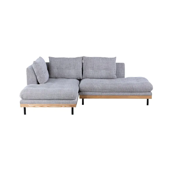 関家具 大川家具 nora.(ノラ) ソファ フッカ F51ルクソールGY 右スモールカウチ ファブリック リビング 椅子 400240 (配送方法:開梱設置) 4550140002403【別送品】