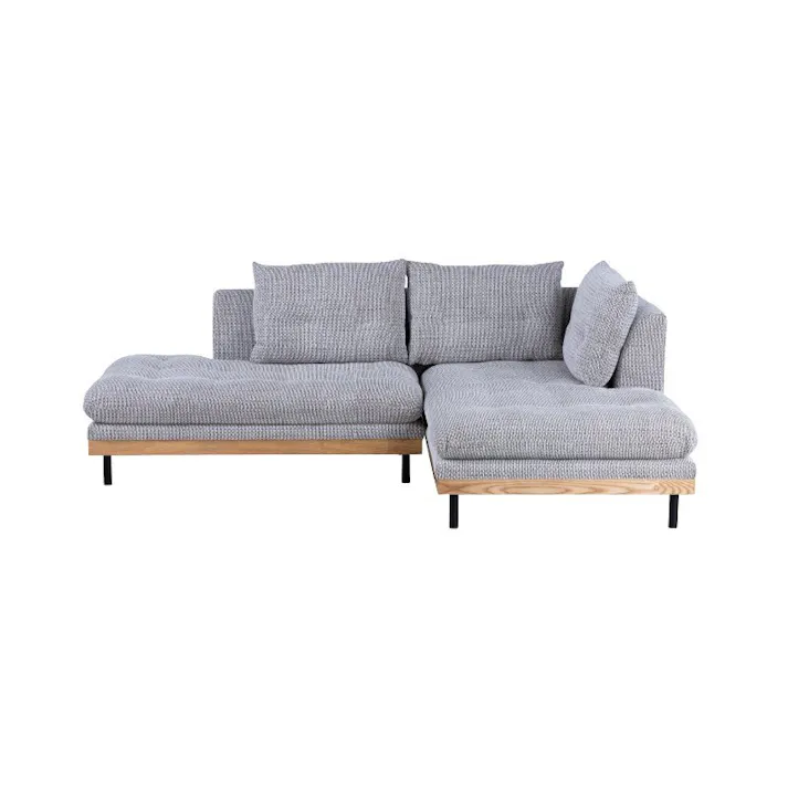 nora.(ノラ) ソファ フッカ F51ルクソールGY 左スモールカウチ ファブリック リビング 椅子 400241 おしゃれ ルンバ対応 リラックス【別送品】