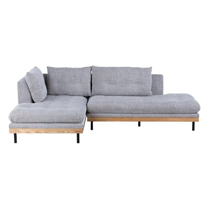 nora.(ノラ) ソファ フッカ F51ルクソールGY 右カウチ ファブリック リビング 椅子 400242 おしゃれ ルンバ対応 リラックス【別送品】