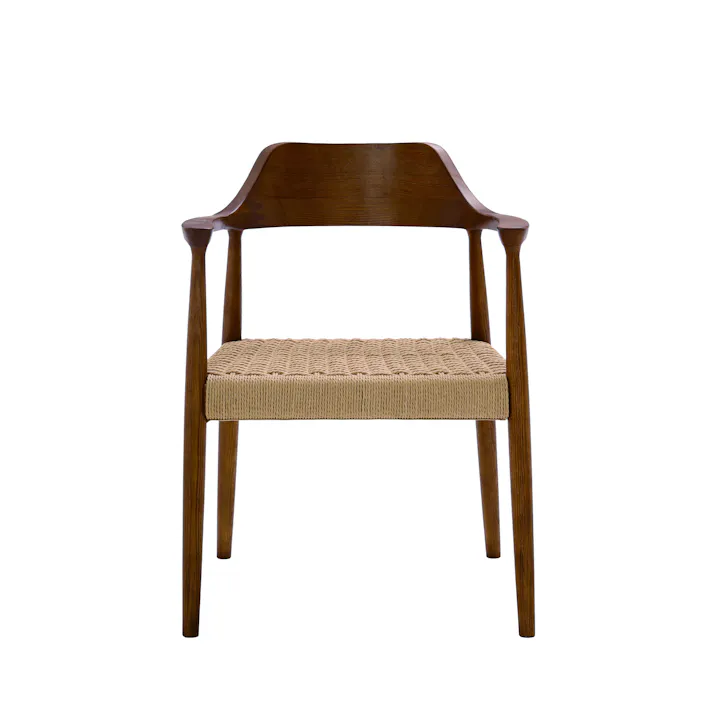 関家具 大川家具 to Meet チェア ロジャー3 ウォールナット 座面:ペーパーコード アッシュ材 椅子 ダイニングチェア 食卓椅子 407909 (配送方法:軒先渡し) 4550140079092【別送品】