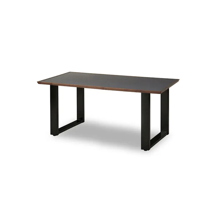 関家具 大川家具 NIPPONAIRE(ニッポネア) ダイニングテーブル メグロ ウォールナット/グレー/スチール脚A 幅150cm 天板:メラミン化粧板 脚:スチール 国産 食卓机 418146 (配送方法:開梱設置) 4550140181467【別送品】