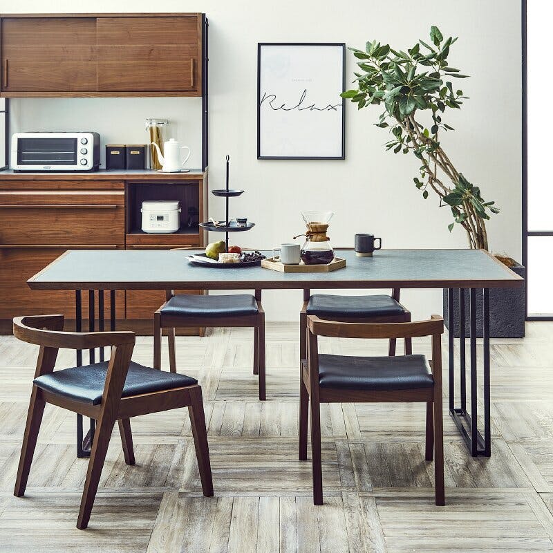 ぷに ダイニングテーブル ダイニングテーブル5点セット(DTセーラル150CHN GY/DCイジー2 GY