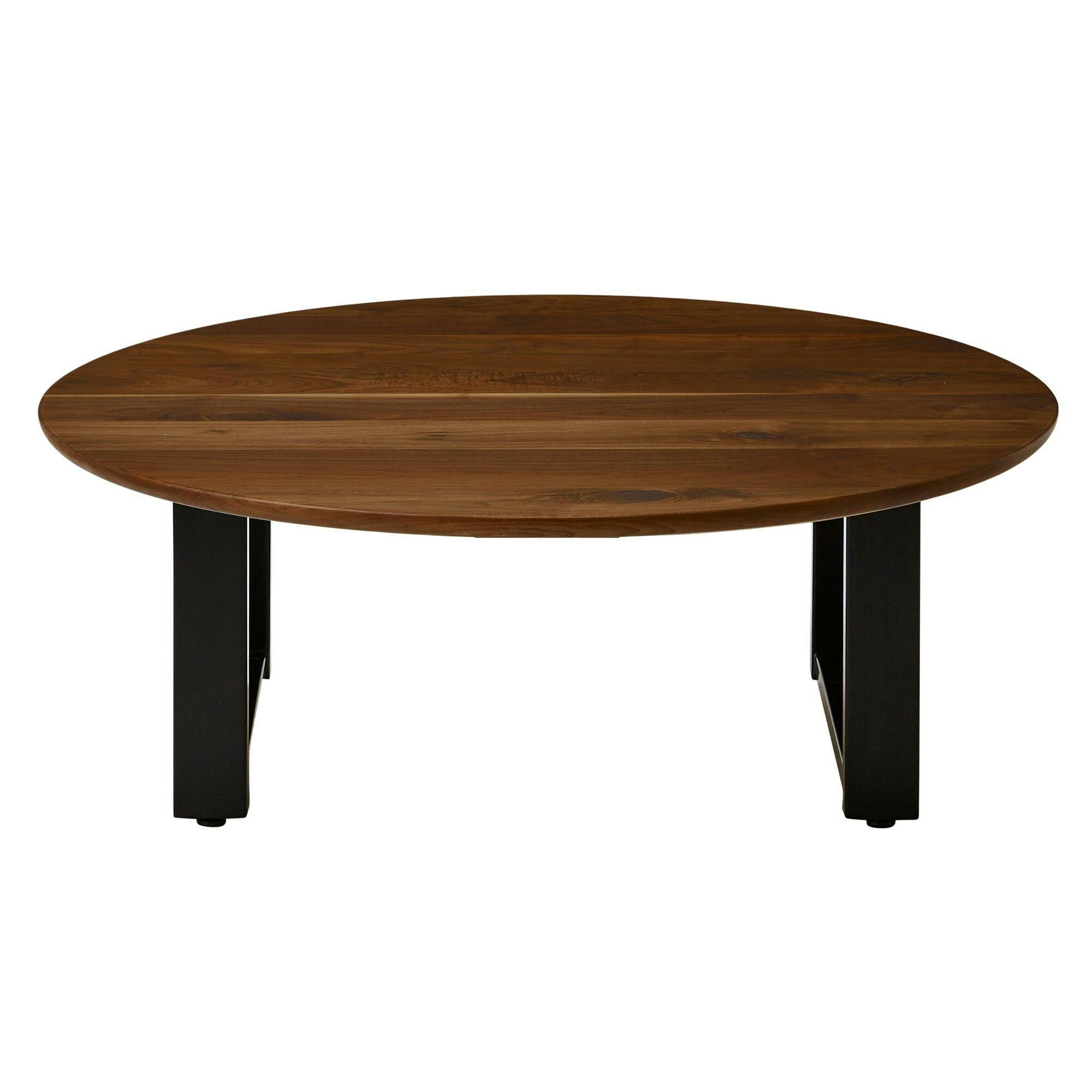 NIPPONAIRE(ニッポネア) センターテーブル ボイル3 オーク/スチール脚Aブラック センターテーブル ウォールナット材 無垢材 国産 リビングテーブル 418376 ローテーブル リビング机 机【別送品】