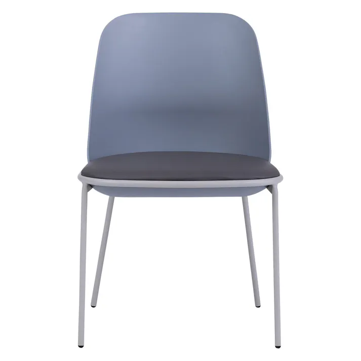 関家具 大川家具 nofflys(ノフリス) チェア テーリス グレー/グレー 背:樹脂素材 座:ファブリック 脚:スチール 北欧 椅子 ダイニングチェア 食卓椅子 422753 (配送方法:軒先渡し) 4550140227530【別送品】