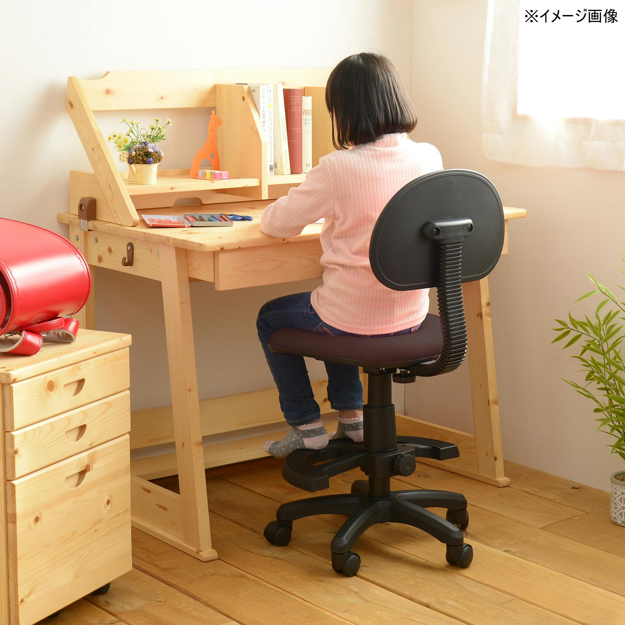 学習椅子 学習チェア ホップ7 布:ダークブラウン ファブリック