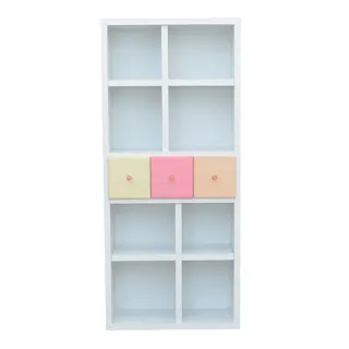 nakakei シェルフ スクエア ホワイト 高さ147cm ハイタイプ 213215 本棚 ブックシェルフ 収納棚【別送品】