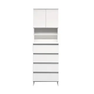 doi 収納家具 ランドリー収納 ポケット 高さ180cm ハイタイプ ホワイト 幅60cm 243698 省スペース 収納力抜群 洗濯機【別送品】