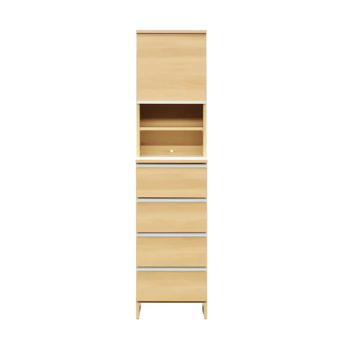 大川家具 doi 収納家具 ランドリー収納 ポケット 高さ180cm ハイタイプ ナチュラル 幅45cm 243708 (配送方法:開梱設置/2個口) 4549911437087【別送品】