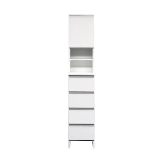 doi 収納家具 ランドリー収納 ポケット 高さ180cm ハイタイプ ホワイト 幅35cm 243713 省スペース 収納力抜群 洗濯機【別送品】