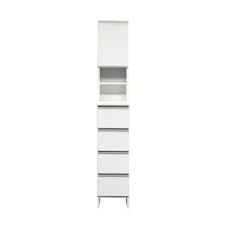doi 収納家具 ランドリー収納 ポケット 高さ180cm ハイタイプ ホワイト 幅30cm 243716 省スペース 収納力抜群 洗濯機【別送品】