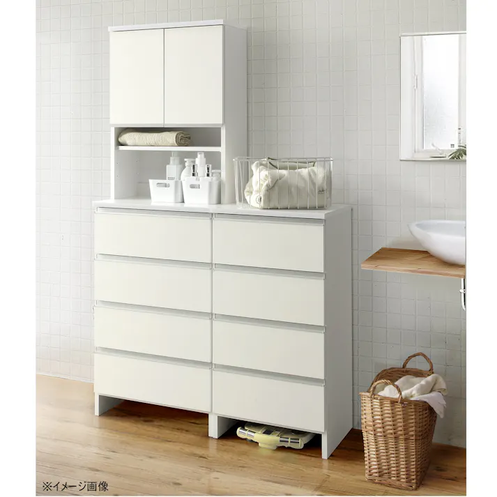 doi 収納家具 ランドリー収納 ポケット 高さ180cm ハイタイプ ホワイト 幅30cm 243716 省スペース 収納力抜群 洗濯機【別送品】