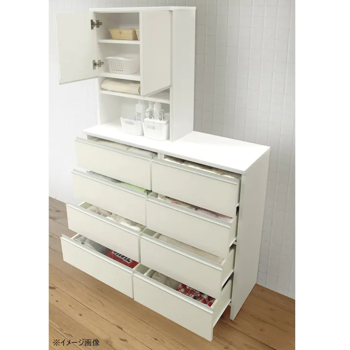 doi 収納家具 ランドリー収納 ポケット 高さ100cm ロータイプ ホワイト 幅60cm 243719 省スペース 収納力抜群 洗濯機【別送品】