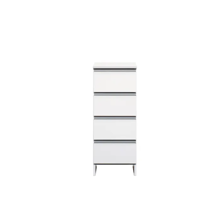 doi 収納家具 ランドリー収納 ポケット 高さ100cm ロータイプ ホワイト 幅40cm 243731 省スペース 収納力抜群 洗濯機【別送品】