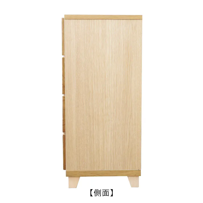 nakakei チェスト クレスト ナチュラル 幅60cm 4段タイプ 246513 引き出し式 収納 物入れ【別送品】