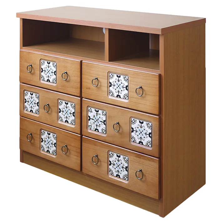 nakakei ミドルテレビボード スパニッシュ ナチュラル 幅90cm 326812 テレビ台 テレビ収納 ローボード【別送品】