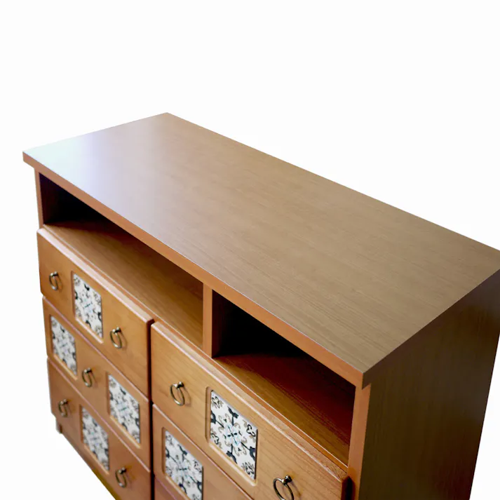 nakakei ミドルテレビボード スパニッシュ ナチュラル 幅90cm 326812 テレビ台 テレビ収納 ローボード【別送品】