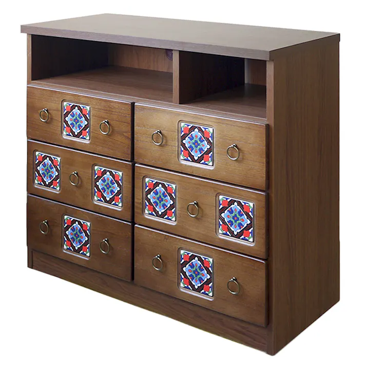 nakakei ミドルテレビボード スパニッシュ ブラウン 幅90cm 326814 テレビ台 テレビ収納 ローボード【別送品】