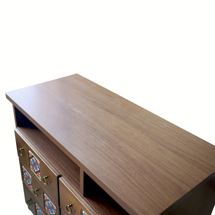 nakakei ミドルテレビボード スパニッシュ ブラウン 幅90cm 326814 テレビ台 テレビ収納 ローボード【別送品】