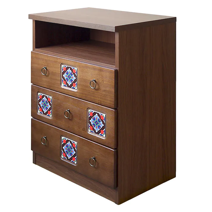 nakakei ミドルテレビボード スパニッシュ ブラウン 幅60cm 326815 テレビ台 テレビ収納 ローボード【別送品】