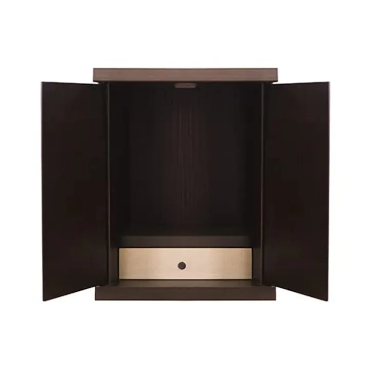 nakakei ペット用 メモリアルボックス ブラウン LEDライト付き 354360 省スペース シンプルデザイン 仏壇【別送品】