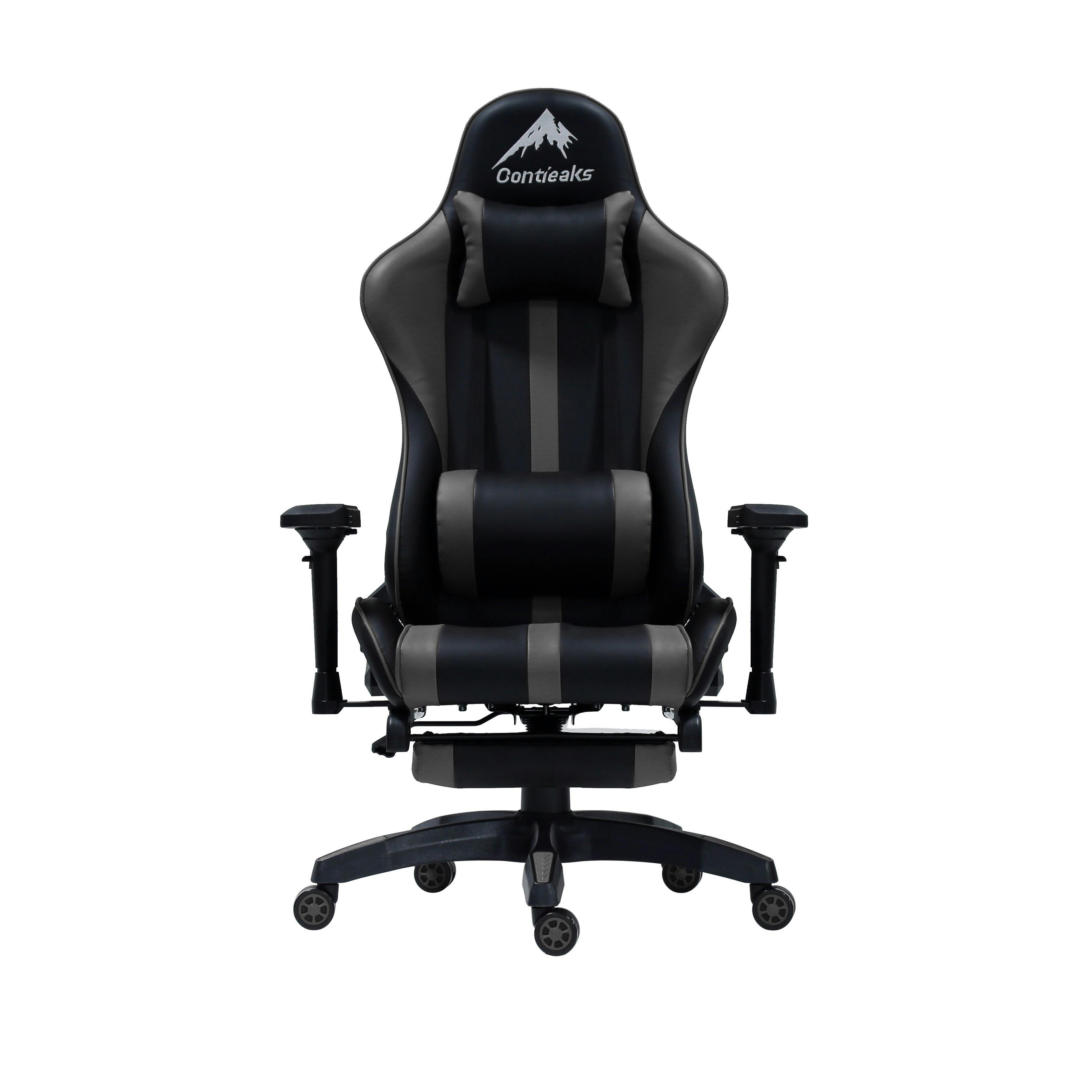 関家具 Contieaks(コンティークス) ゲーミングチェア ルセル V3 オットマン付きチェア グレー 合皮 eスポーツ 426039 (配送方法:軒先渡し オフィスチェア 関家具 Contieaks(コンティークス) ゲーミングチェア ルセル V3 オットマン付きチェア グレー 合皮 eスポーツ 426039 (配送方法:軒先渡し オフィスチェア