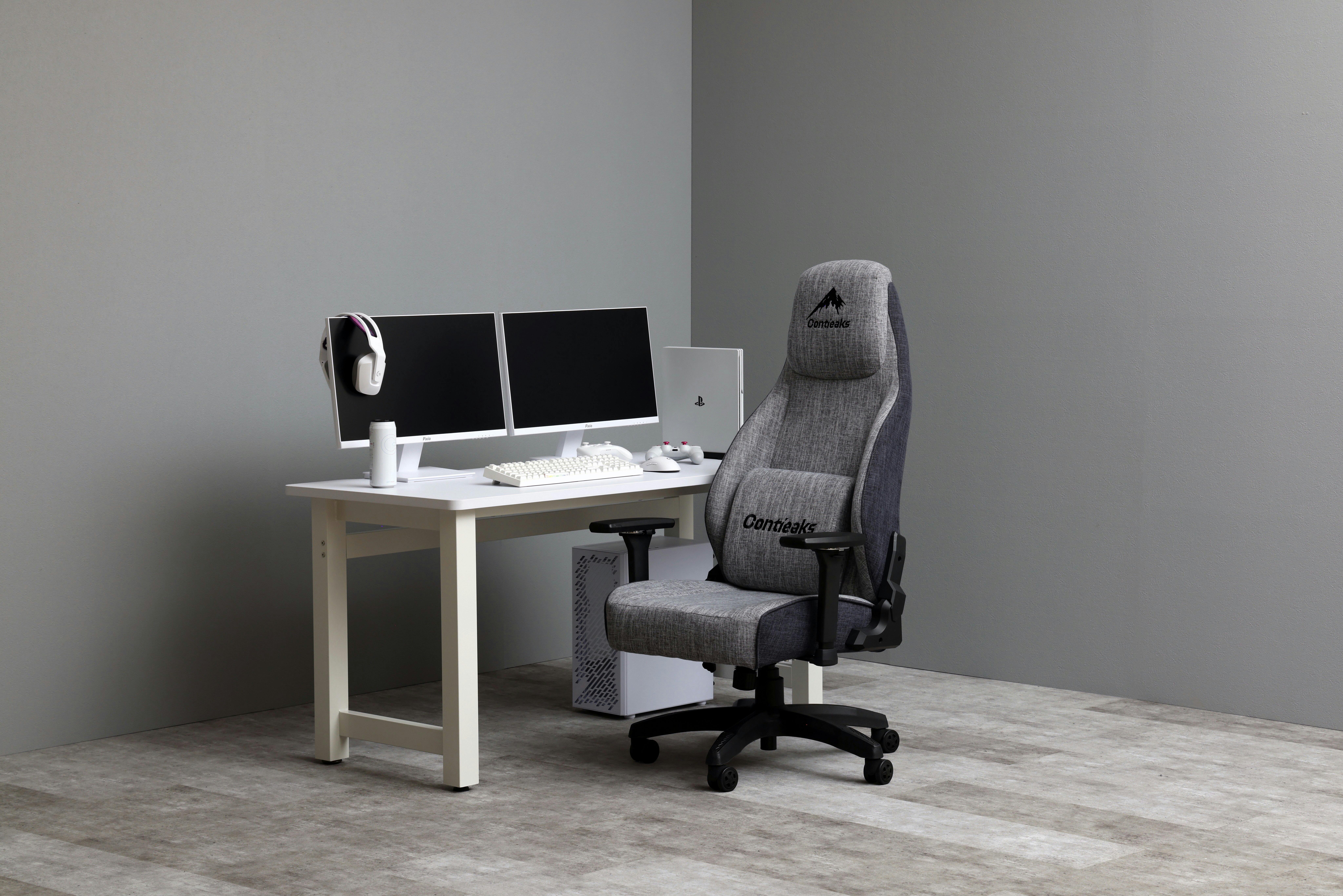 ゲーミングチェア　ゲーミングデスク Contieaks(コンティークス) ゲーミングチェア プレラ EVO グレー