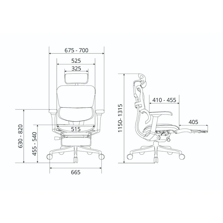 Ergohuman2(エルゴヒューマン2) オフィスチェア EHP2-LPL-DR-GF-BK 新基盤タイプ プロ2 オットマン内蔵/ヘッドレスト付き GYフレーム ブラック 445401 メッシュチェア デスクチェア 書斎椅子【別送品】